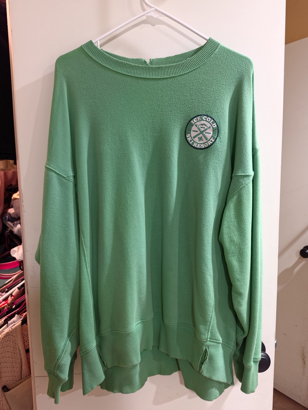 aerie Green Crewneck Sweatshirt with Ski Patch